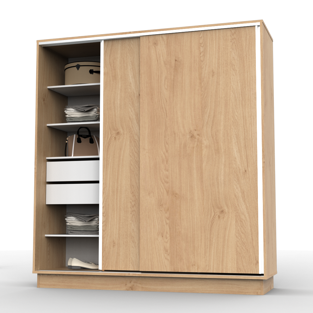 Placard de 2 puertas corredizas, de 180 cm. Cód. "PE180" de Dielfe. - Imagen 6
