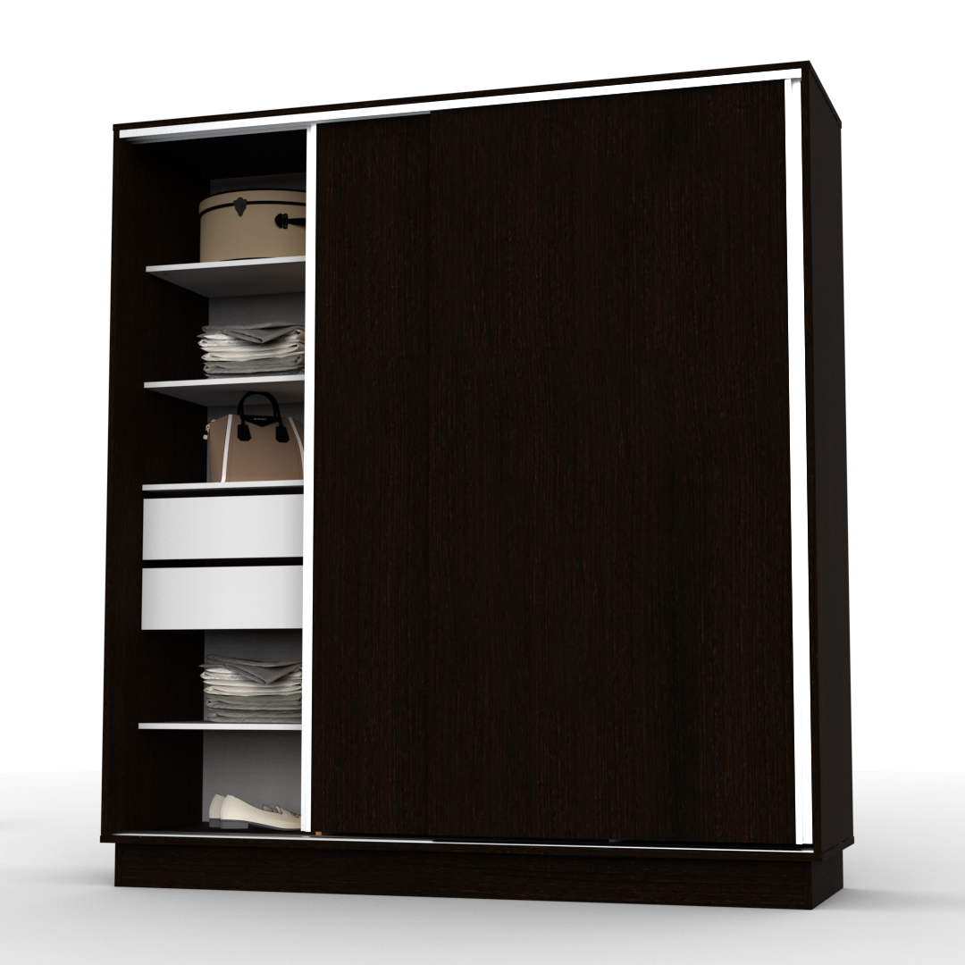Placard de 2 puertas corredizas, de 180 cm. Cód. "PE180" de Dielfe. - Imagen 4