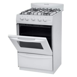 Cocina de 51 cm de ancho, con 4 hornallas y horno visor. Modelo Candor, de  Escorial. – Fábricas Unidas