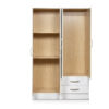 Placard "Tana Plus" de 4 puertas y 2 cajones, de 113 cm. Varios colores, de Ricchezze. - Imagen 3