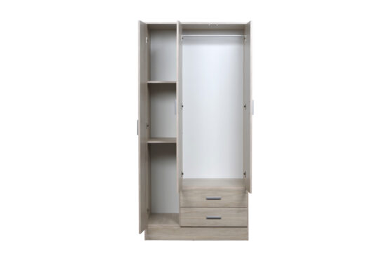 Placard "Tana Eco" de 3 puertas 2 cajones, de 86 cm. Varios colores, de Ricchezze. - Imagen 9