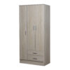 Placard "Tana Eco" de 3 puertas 2 cajones, de 86 cm. Varios colores, de Ricchezze. - Imagen 8