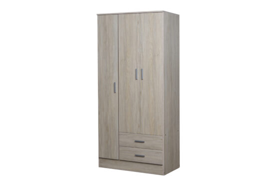 Placard "Tana Eco" de 3 puertas 2 cajones, de 86 cm. Varios colores, de Ricchezze. - Imagen 8