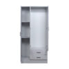 Placard "Tana Eco" de 3 puertas 2 cajones, de 86 cm. Varios colores, de Ricchezze. - Imagen 5