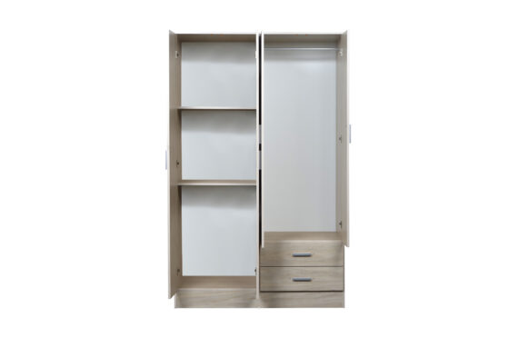 Placard "Tana Plus" de 4 puertas y 2 cajones, de 113 cm. Varios colores, de Ricchezze. - Imagen 7