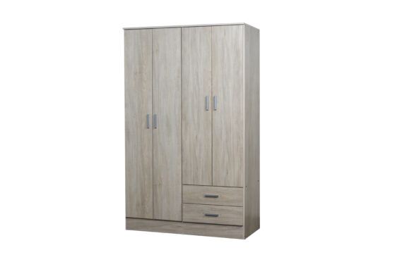 Placard "Tana Plus" de 4 puertas y 2 cajones, de 113 cm. Varios colores, de Ricchezze. - Imagen 8