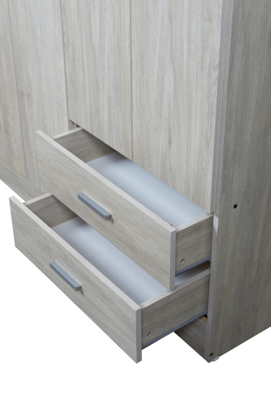 Placard "Tana Plus" de 4 puertas y 2 cajones, de 113 cm. Varios colores, de Ricchezze. - Imagen 9