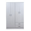 Placard "Tana Eco", de 4 puertas con 2 cajones, de 113 cm. Varios colores, de Ricchezze. - Imagen 2
