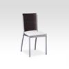 Silla de caño tapizada, con respaldo de madera. Modelo "S8000P", de Dielfe. - Imagen 2