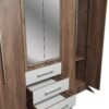 Placard "Trio" de 6 Puertas y 3 Cajones, de 177 cm. Con Espejo. De Ricchezze. - Imagen 5