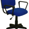 Sillón de escritorio regulable. Línea "700" con tapizado azul o negro. Giratoria con ruedas. De Dakot.