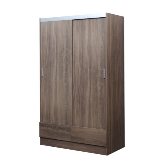 Placard de 2 puertas corredizas, con lustre interno, 113 cm. Color Moccha, Oferta Liquidación. Línea "Tana Plus", de Ricchezze.