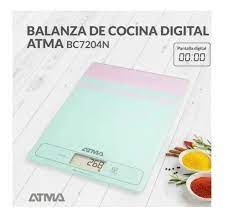 Balanza digital de cocina. «ATMBC7204», de Atma. – FABRICAS UNIDAS SRL, DE PARANÁ.