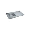 Mesada de acero de 120 x 60 cm, con bacha. De Ricchezze.