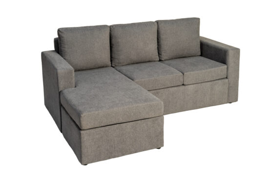 Sofa esquinero "Piazza Chaise Long G2" de 3 cuerpos, de 2,10 mt. De Color Living.