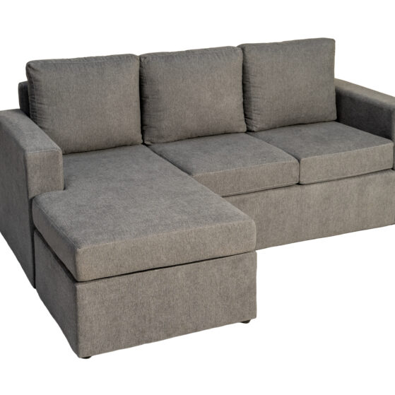 Sofa esquinero "Piazza Chaise Long G2" de 3 cuerpos, de 2,10 mt. De Color Living.