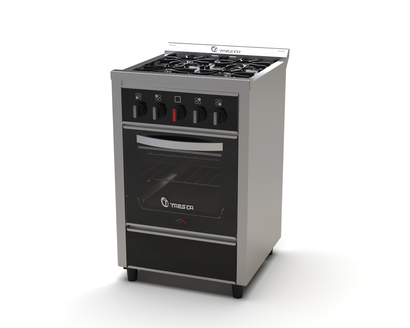 Cocina Industrial y familiar de 55 cm con sistema multigas. Modelo "Roma", de Taesca.