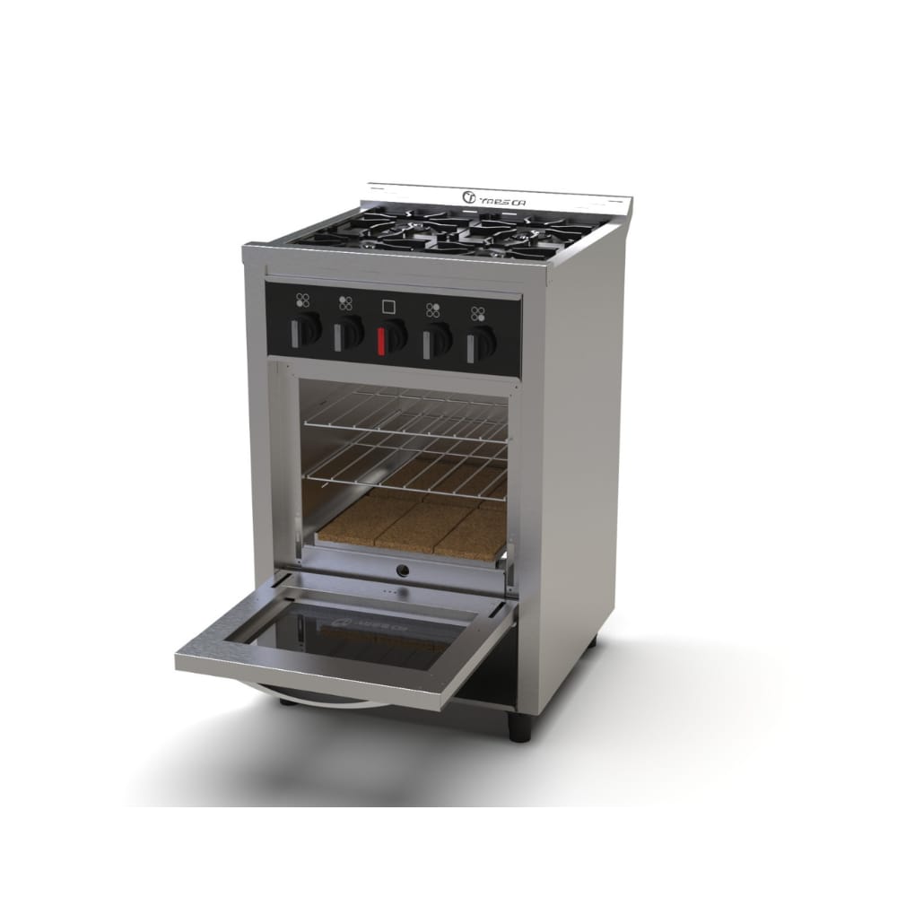Cocina Industrial y familiar de 55 cm con sistema multigas. Modelo "Roma", de Taesca. - Imagen 2