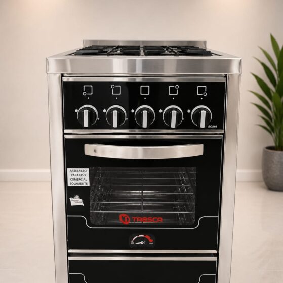 Cocina Industrial y familiar de 55 cm con sistema multigas. Modelo "Roma", de Taesca.