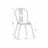 Silla de comedor metálica, extra resistente. Caño negro. Asiento tapizado negro. Modelo Brooklin "SBK2018", de Dielfe. - Imagen 4