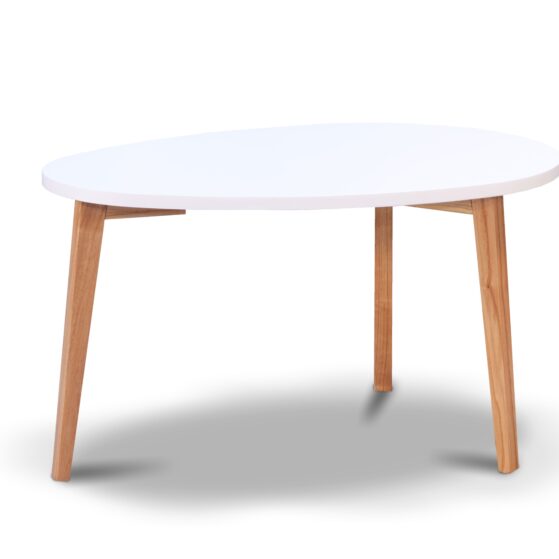 Mesa de living "Selma" ovalada. Medidas: 90 x 60 x 45 cm. De Caon.