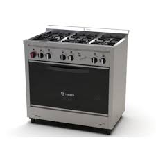 Cocina Industrial de 6 hornallas, 90 cm de ancho con sistema multigas. Modelo "Napoles", de Taesca.