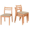 Silla modelo "Aero 210" de madera maciza, apilable. De Oriental.