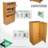 Zapatero de 3 puertas rebatibles. Modelo blanco o tabaco. De Block. - Imagen 4