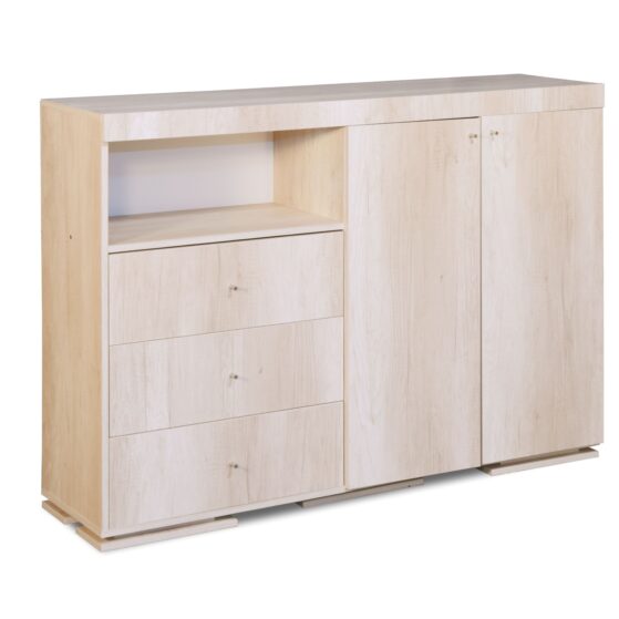 Bahiut "Dolfin" de 1,40 mt con 1 puerta y 3 cajones. Color Helsinki, de Caon.