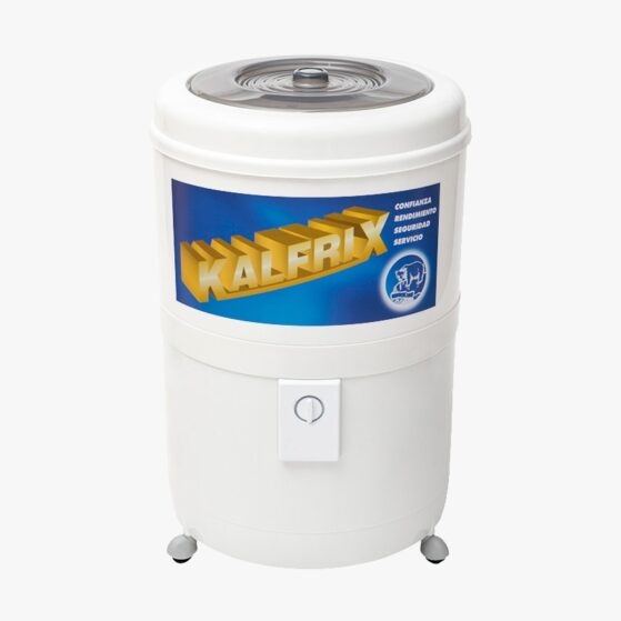 Lavarropas semiautomático con Equipo Mabe, de gabinete de PVC virgen. Con motor Weg. Modelo "KA301", de Kalfrix.