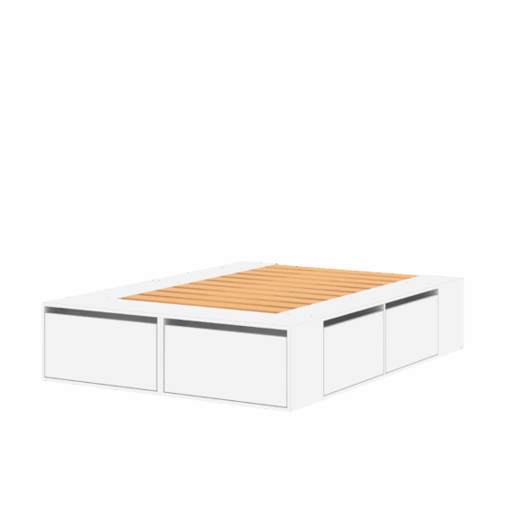 Cama extensible de 140 a 160 de ancho, moderna Con Cajones Y Botineros. Línea"Niza" Cód. "CAM160" de Dielfe. - Imagen 4