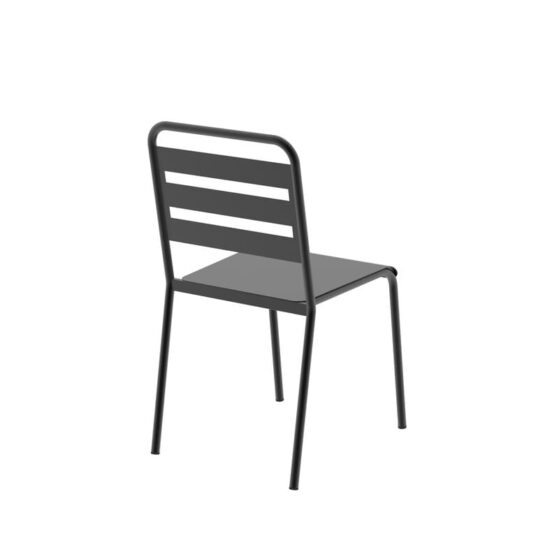 Silla de comedor metálica, extra resistente y apilable. Apto exterior. Blanco o Negro. Modelo Viena "SVE023", de Dielfe. - Imagen 3