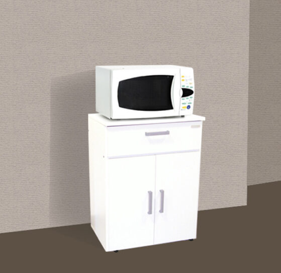 Gabinete para microondas "3045", multiuso despensero con cajón y puertas. De Platinum.