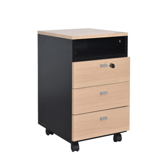 Cajonera de oficina "525", multiuso rodante despensero con cerradura. De Platinum.