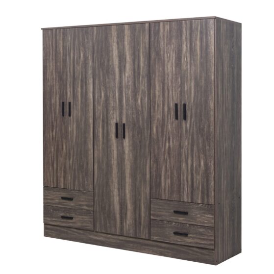 Placard Tana Più 6 Puertas 4 cajones. Colores disponibles. Línea «Tana Piu», de Ricchezze.