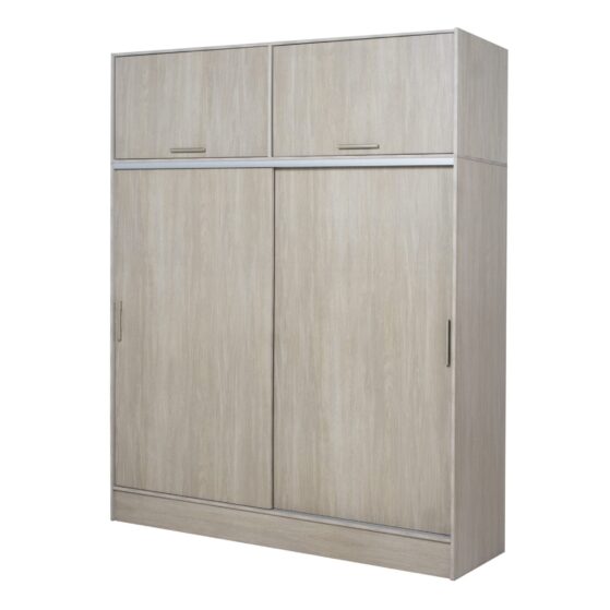 Placard de 2 Puertas corredizas, con baulera y lustre interno, 170 cm. Colores disponibles. Línea "Tana Piu Alti", de Ricchezze.