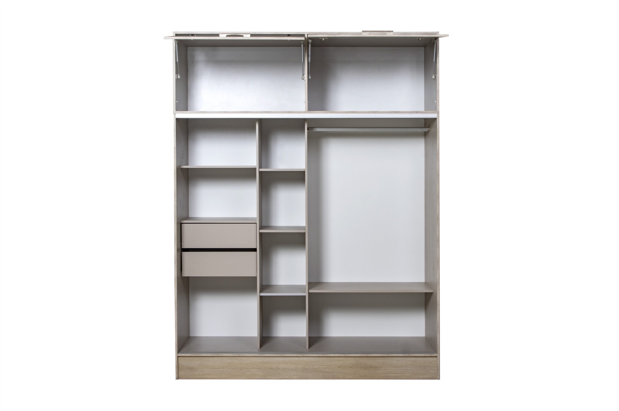 Placard de 2 Puertas corredizas, con baulera y lustre interno, 170 cm. Colores disponibles. Línea "Tana Piu Alti", de Ricchezze. - Imagen 3