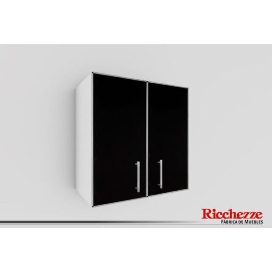 Alacena "Lugano", módulo de 60 cm con perfilería de aluminio. De Ricchezze.