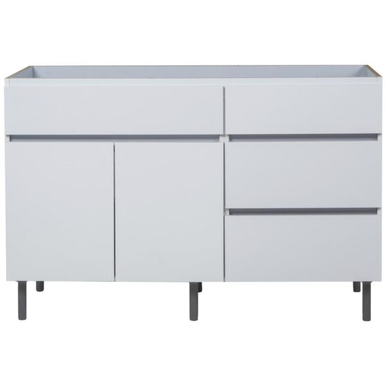 Bajomesada "Livorno", de 1,20 mt. Con 2 puertas y 3 cajones (Blanco Norte), De Ricchezze.