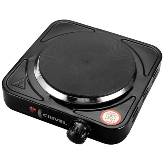 Anafe eléctrico de 1 hornalla, de 1.000 watts. De Crivel.