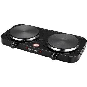 Anafe eléctrico de 2 hornalla, de 2.000 watts. De Crivel.