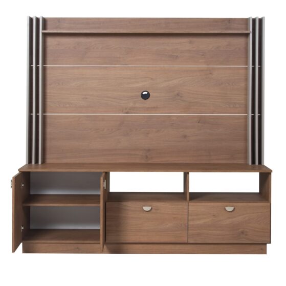 Centro de Entretenimiento TV "Tres Estrellas", de 180 cm con 4 Puertas. Línea "Mesina". De Ricchezze.