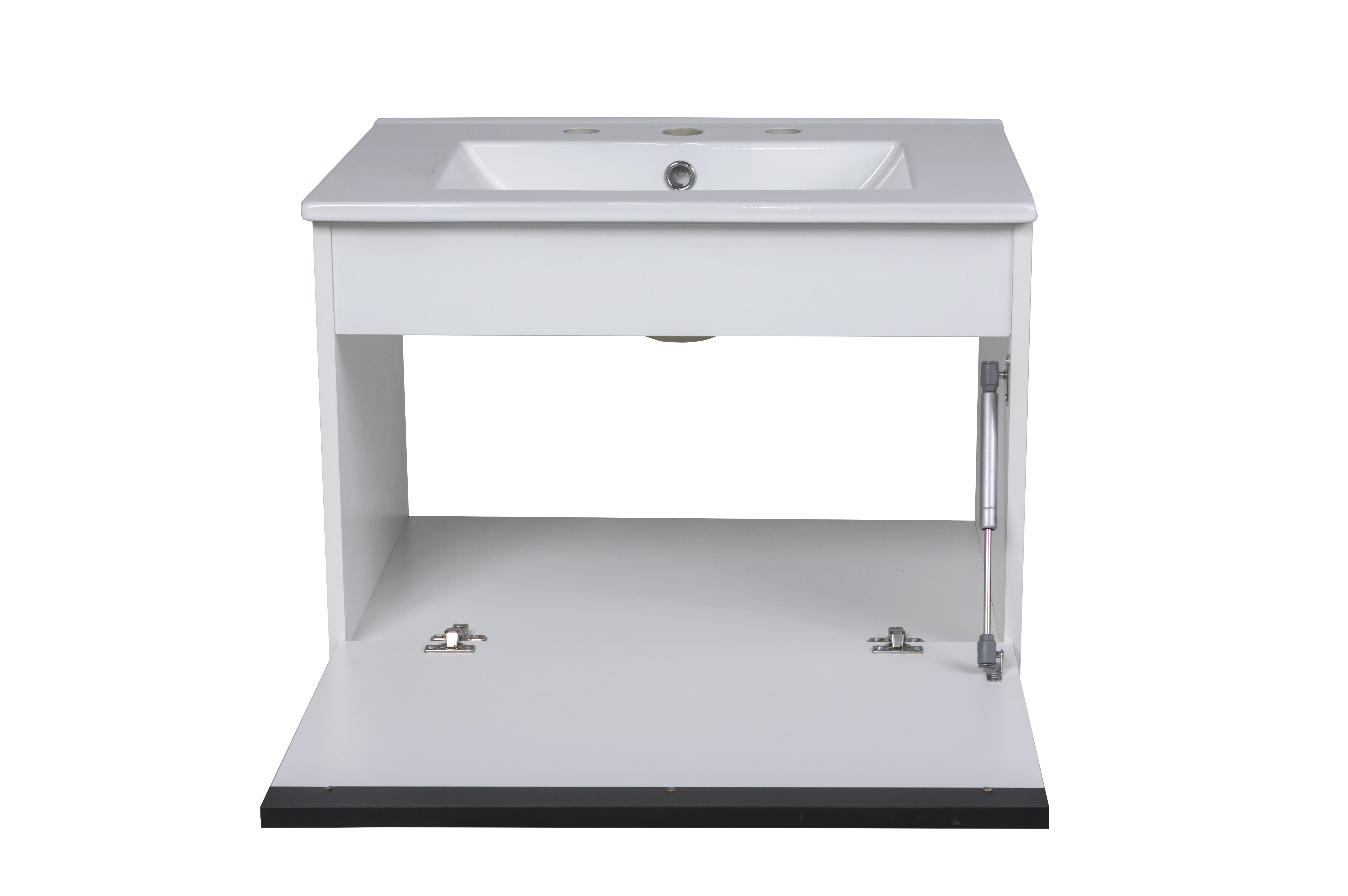 Vanitori Flotante x 60 cm de ancho, con 1 puerta volcable Blanca o Pietra. Con bacha Incluida. Modelo "Essenza", de Ricchezze. - Image 3