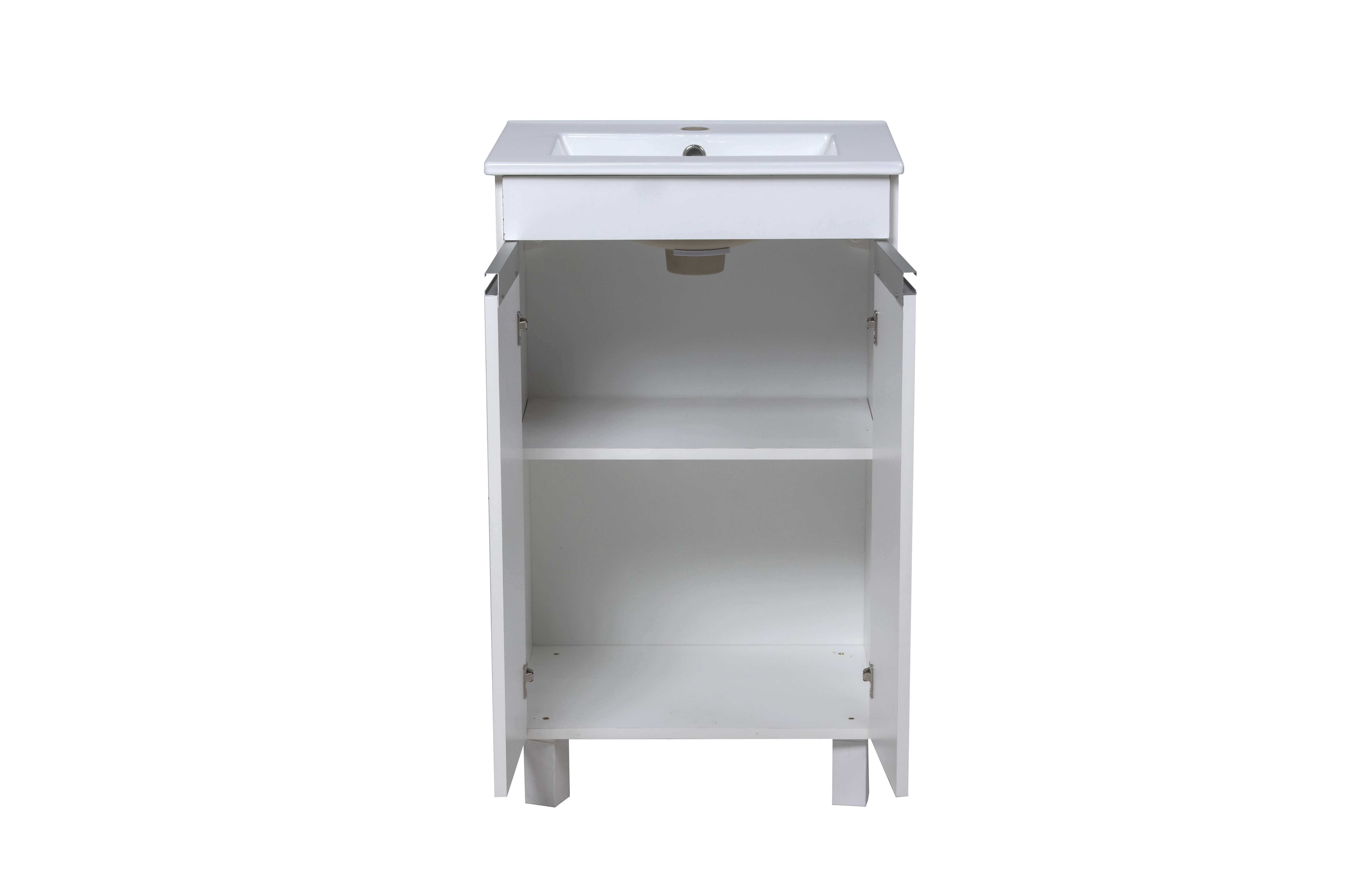Vanitori de pie de 50 cm de ancho con puertas, con bacha Incluída. Modelo "Essenza", de Ricchezze. - Image 4