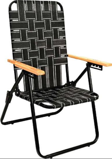 Reposera de caño modelo "20.002", plegable con cintas. De Descansar.