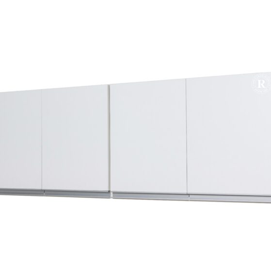Alacena "ARCO" de 1,40 metros blanco con aluminio. De Ricchezze.