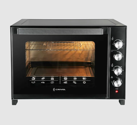 Horno eléctrico 100 lt negro. Modelo HE-100CL, de Crivel.