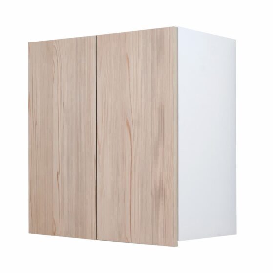Alacena "Potenza", módulo de 60 cm blanco con frente Champagne. De Ricchezze.