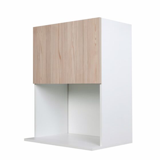 Alacena "Potenza", módulo de 60 cm Porta horno microondas. Color Champagne. De Ricchezze.