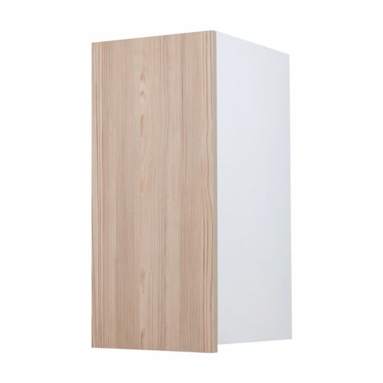 Alacena "Potenza", módulo de 30 cm blanco con frente Champagne. De Ricchezze.